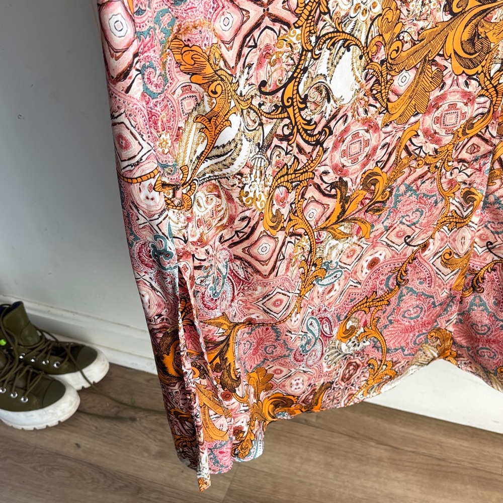 Chico's Paisley Maxi Silky Dress - Picture 10 of 11